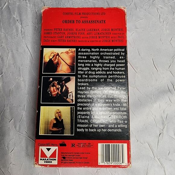 Order to Assassinate VHS 1988 Marathon Video - Picture 2 of 5